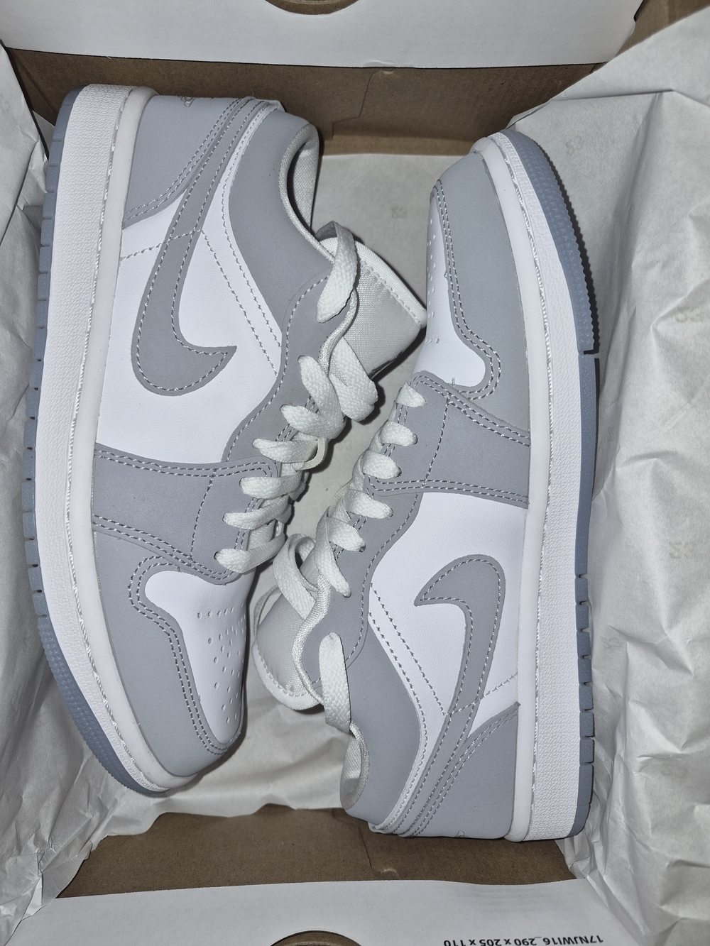 Nike Low-Top Sneakers in Light Gray and White